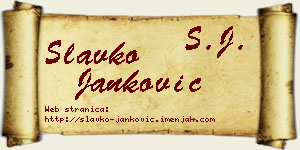 Slavko Janković vizit kartica